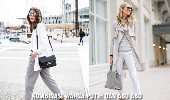 kombinasi warna putih dan abu