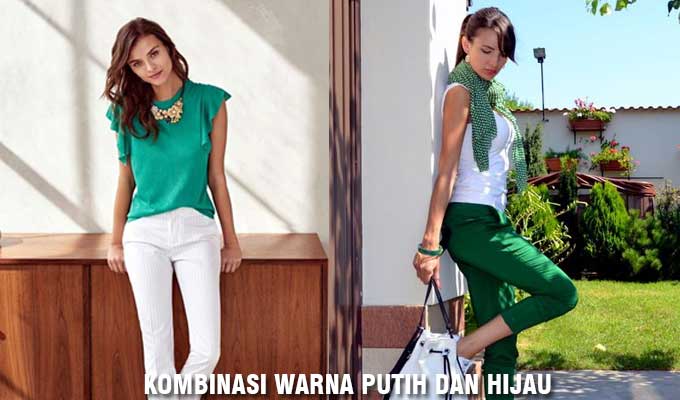 kombinasi warna putih dan hijau