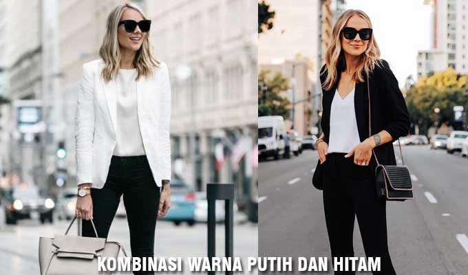 kombinasi warna putih dan hitam