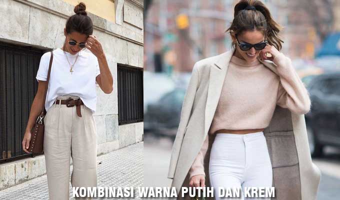 kombinasi warna putih dan krem
