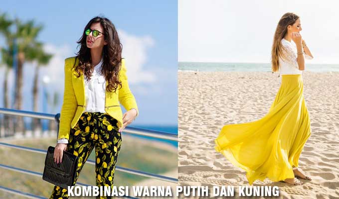 kombinasi warna putih dan kuning