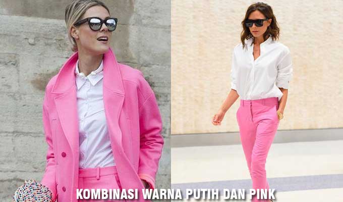 kombinasi warna putih dan pink