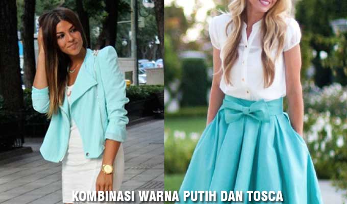 kombinasi warna putih dan tosca