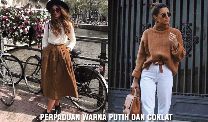 perpaduan warna putih dan coklat